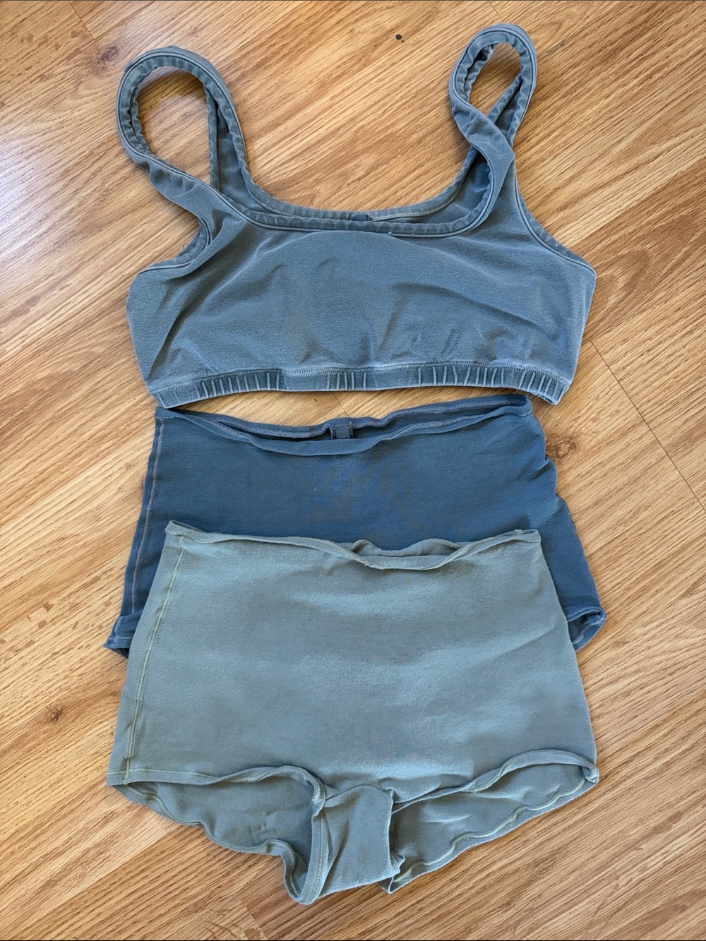 Sage Green SKIMS Cotton Lounge Bundle ✨ Bra size L, Briefs size S
